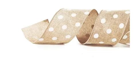 Fita Tecido Nude Bolas Brancas Cm Unidade M Cromus Mercadolivre