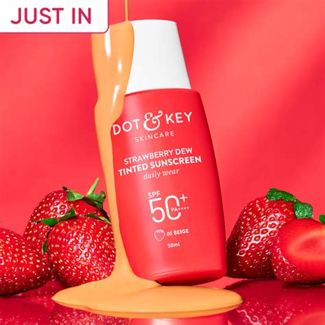 Dot And Key Strawberry Dew Tinted Sunscreen Spf 50 Pa Beige 05