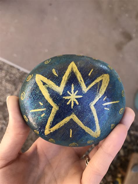 Dancing Star Painted Rock Painted Rocks Hand Painted Rocks Unique