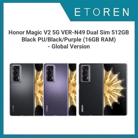 Honor Magic V G Ver N Dual Sim Gb Black Pu Black Purple Gb