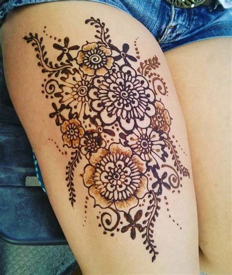 Henna Mehndi Tattoo Designs Idea For Thigh Tattoos Ideas