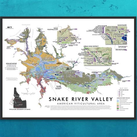 Snake River Valley Ava American Viticultural Area Map Idaho And