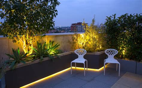 Roof Terrace Lighting Design London Modern Rooftops