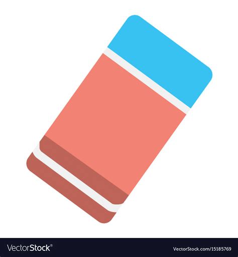 Eraser flat icon education and school rubber Vector Image