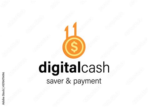 Digital Cash Money Logo Design Template Download Stock Vector | Adobe Stock