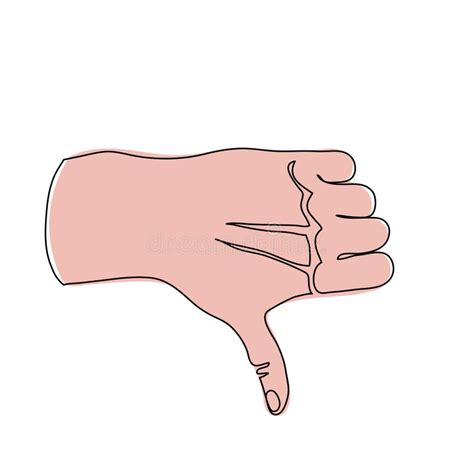 Thumb Down Dislike Hand Gesture Stock Vector Illustration Of Fail