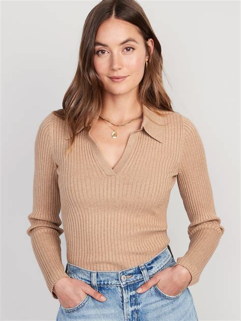 Rib Knit Collared Sweater For Women Old Navy