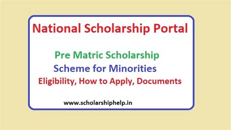 Nsp Pre Matric Scholarship Scheme For Minorities 2022 23