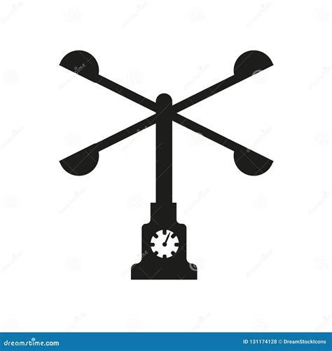 Anemometer Icon On White Background Simple Element Illustration From