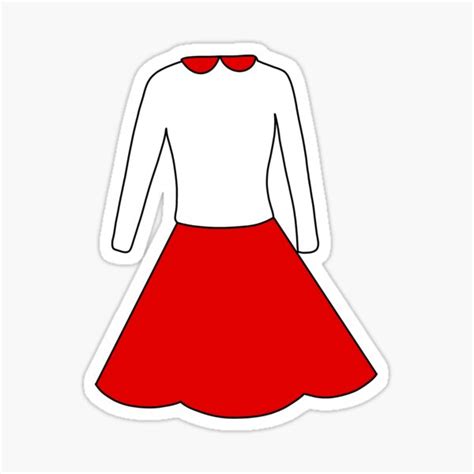 Rydell High Cheerleader Uniform Sticker For Sale By Alaieina Redbubble