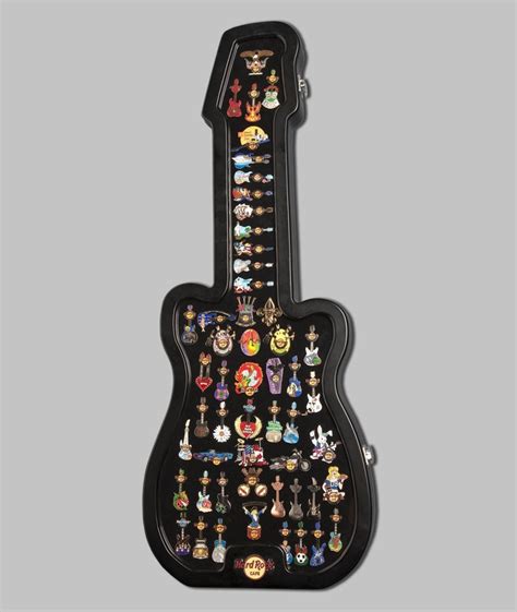 Black Guitar Pin Case Hard Rock Shop Wolle Kaufen