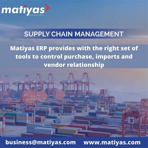 Supply Chain Management Erp System Supply Chain Benefits Of Erp In