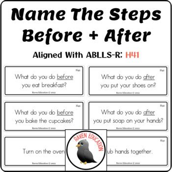 Name The Steps Before And After Daily Activities Ablls R Aligned H