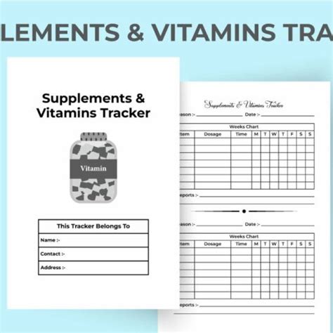 Supplement Tracker KDP Interior Master Bundles