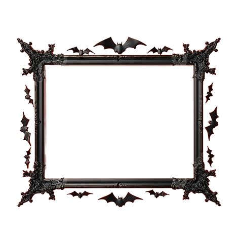 Halloween Holiday Concept With Black Bat Frame On An Orange Surface