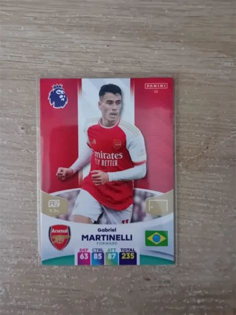 PANINI PREMIER LEAGUE Adrenalyn XL 2024 Gabriel Martinelli Base Card 0