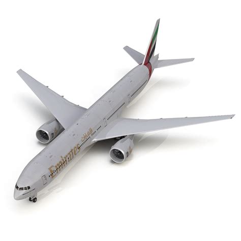 Boeing 777 300 Emirates Airlines 3d Modell 129 3ds C4d Fbx Ma