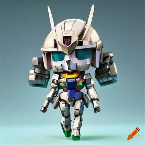 Chibi Gundam Robot With Metallic Armor On Craiyon