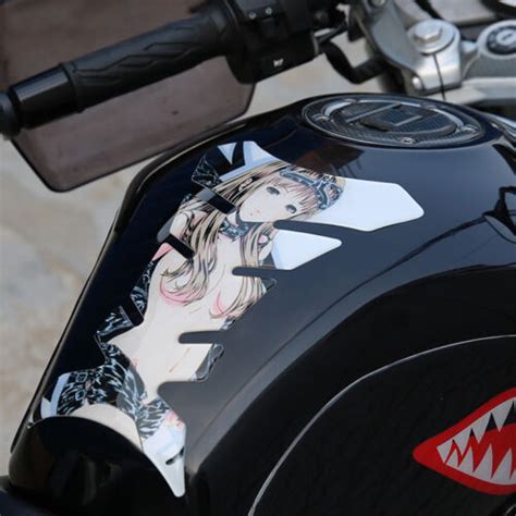 Anime Sexy Girl Motorcycle Reflective Oil Fuel Tank Pad Protector