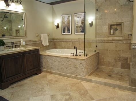 Travertine Tile Bathroom Floor Flooring Tips