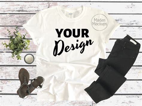 Model Mockup Gildan Mockup Mockup White Tshirt Mockup Shirt Mockup T