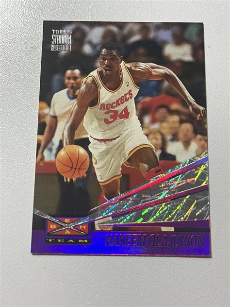 Topps Stadium Club Hakeem Olajuwon Beam Team Houston Rockets