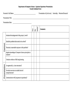 Presentation Evaluation Form Pdf Templates Fillable Printable