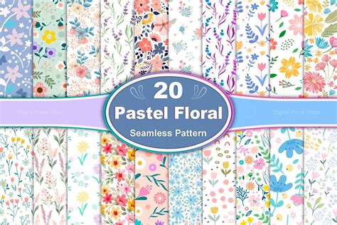 Pastel Flower Seamless Pattern Pastel Floral Seamless Pattern Pastel