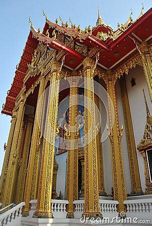 Beautiful Architecture Buddhist Building In Wat Bua Kwan Temple In