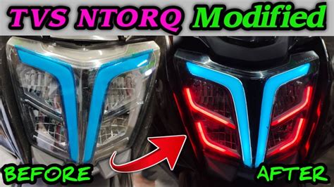 Tvs Ntorq Headlight Modification Ntorq Drl Modified By