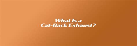 What Is A Cat Back Exhaust Expert Mechanic Tips