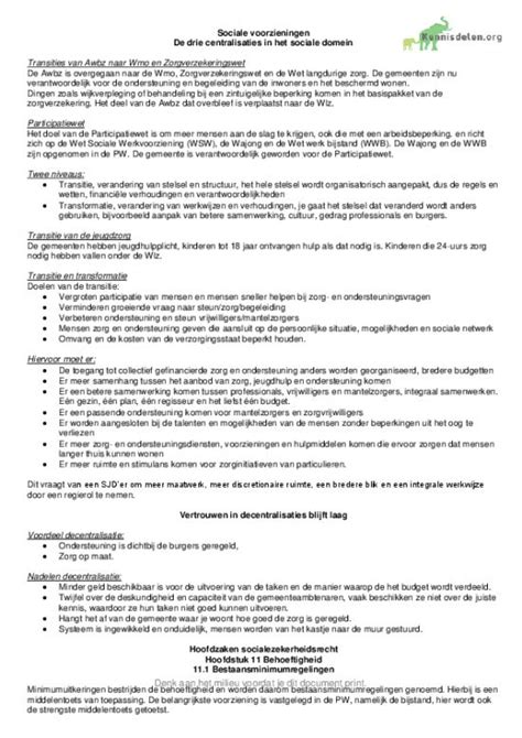 Sociale Voorzieningen Kennisdelen