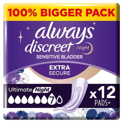 Always Discreet Incontinence Pads Ultimate Night Ocado