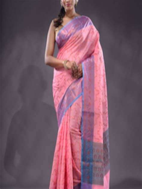 Buy Charukriti Geometric Woven Design Banarasi Silk Saree Sarees For