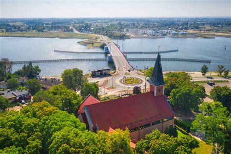 Aerial Scenery Of The Martwa Wis A River And Sobieszewo Island By The