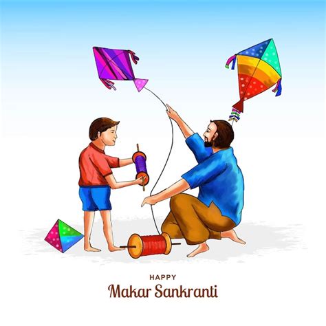 Feliz fondo del festival de Makar Sankranti decorado con diseños de