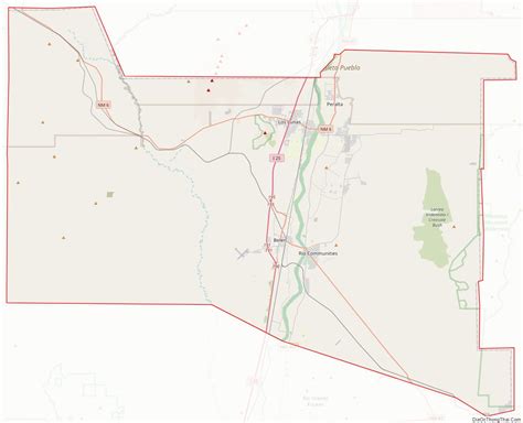 Map of Valencia County, New Mexico - Thong Thai Real