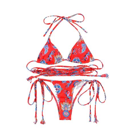 Bikini Sexy Triangle Adjust Swimwear Women Woman Feeling