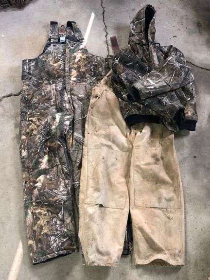 Carhartt + Berne Bibs w/ Matching Camo Jacket - Sherwood Auctions