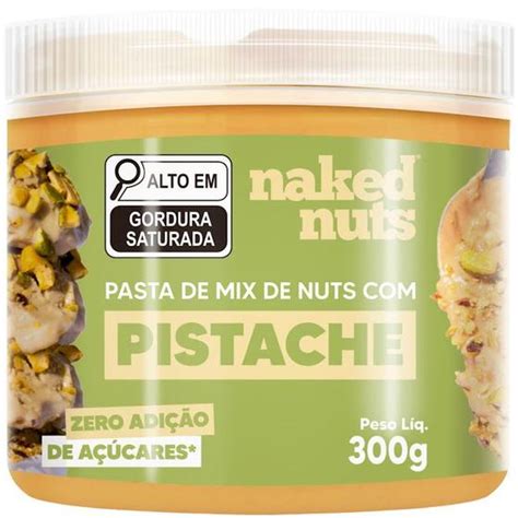 Pasta Naked Sabor Pistache 300g Amendoim Castanha Mix Nuts Naked Nuts