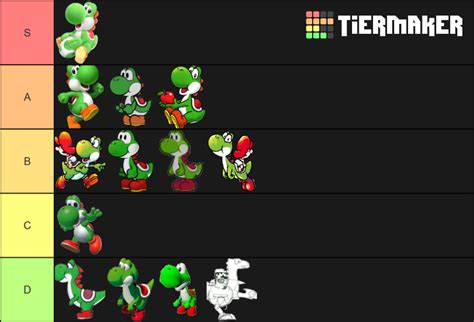 Yoshi Design Tier List (Community Rankings) - TierMaker