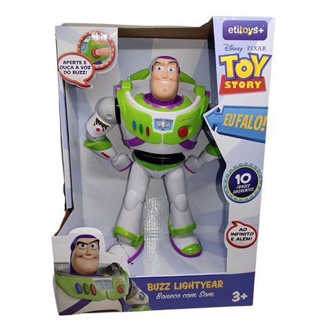 Boneco Toy Story Buzz Falante 10 Frases 25 Cm Disney Pixar JP Toys