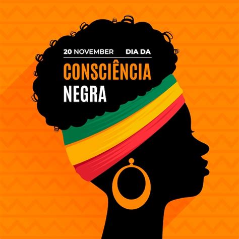 Dise O Plano Consciencia Negra Day Vector Premium