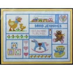 My Baby Keepsakes Sampler Counted Cross Stitch Kit Vintage Sunset