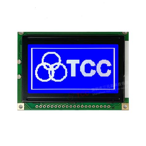 Monochrome 128 64 DOT Matrix LCD Panel Stn Blue 20 Pin Graphic LCD