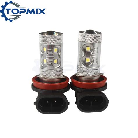 Pcs H Fog Light W High Power Led Fog Lamp Headlight Bulb Auto