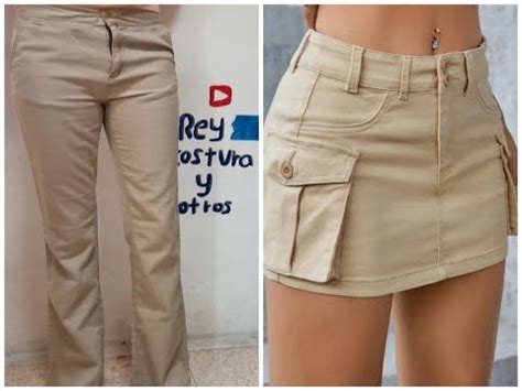 Two Pictures Of The Same Woman S Pants One In Beige And One In Khaki