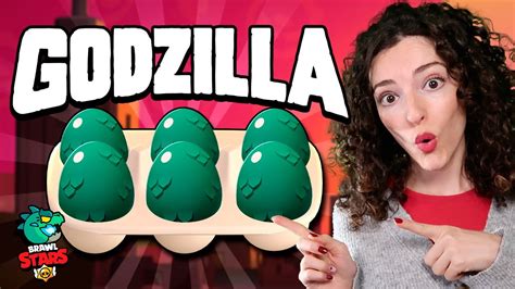 ROMPIENDO HUEVOS GODZILLA X BRAWL STARS YouTube