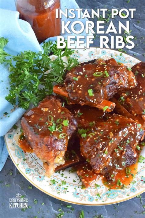 Instant Pot Korean Beef Ribs - Lord Byron's Kitchen