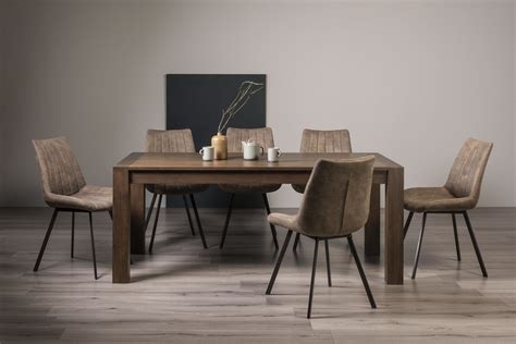 Turin Dark Oak And Fontana Large Dining Set Modern Dining Bentley